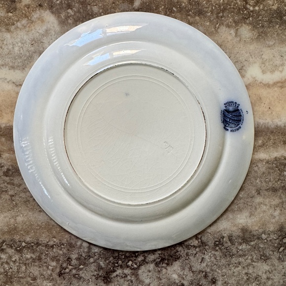 Antique Flow Blue & White Burgess & Leigh Burleigh Ware BELVOIR 9" Plate - Picture 2 of 4